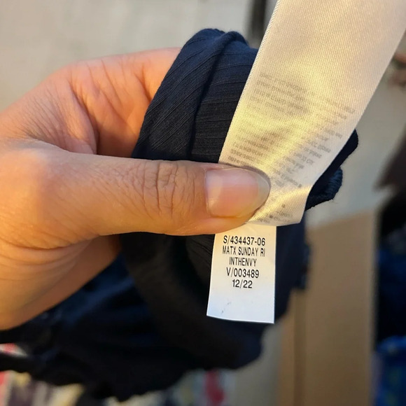 NWT Old Navy Navy Blue Ribbed Maternity Sleep Dress - Picture 5 of 5